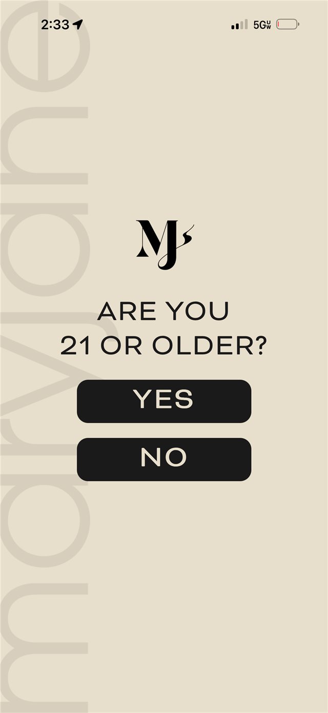 Mary Jane’s mobile app age-verification screen